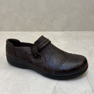 NWOB Clarks Collection Women Sz 10 Shoes Loafers Brown Leather Cheyn Madi